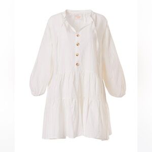 THE LULLABY CLUB Avalon smock white dress